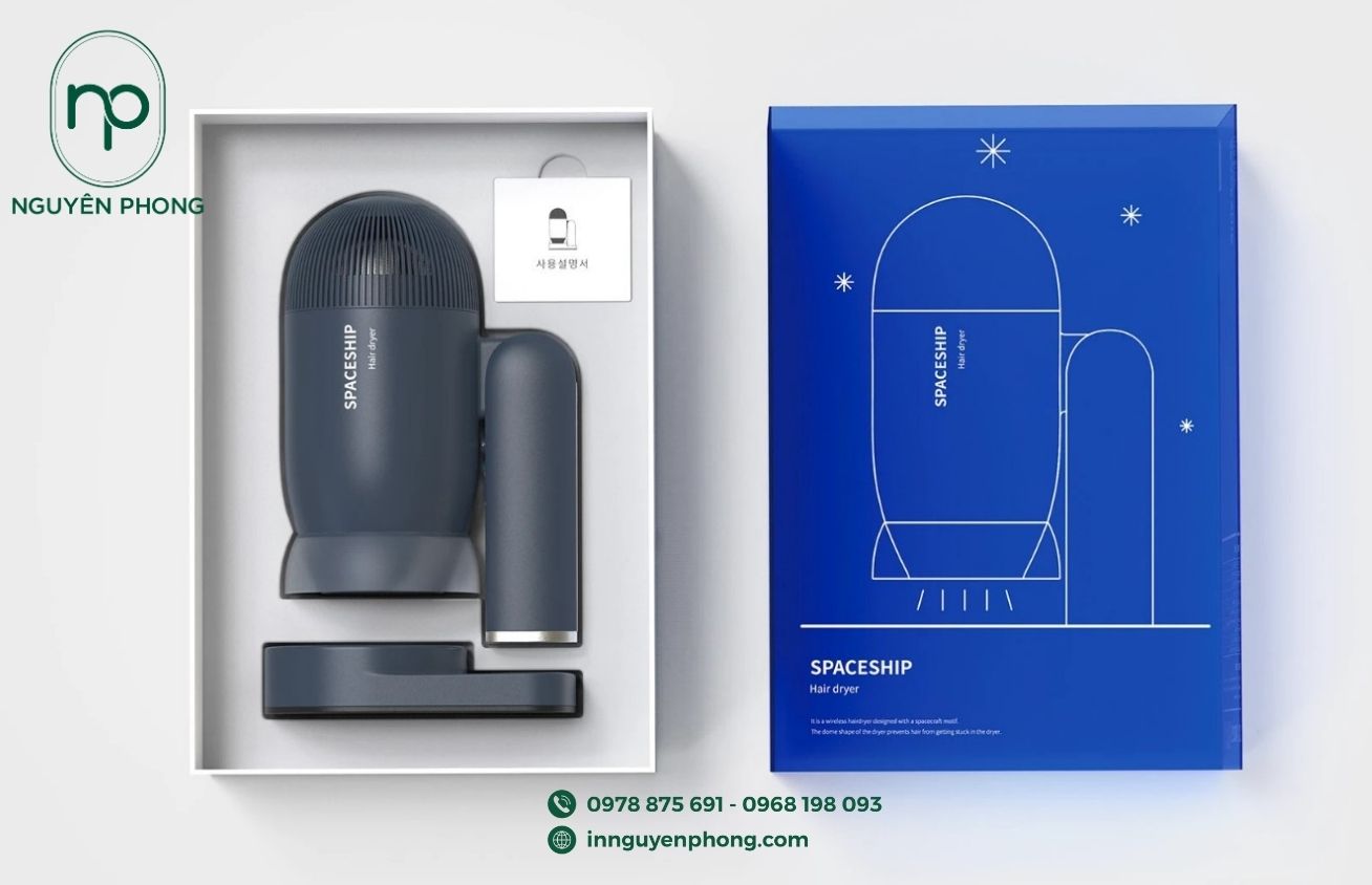 Mẫu hộp carton đựng máy sấy có cốt giữ form 